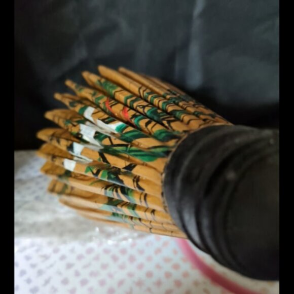 Vintage Japanese Parasol Beautiful Colours Handmade PAPER UMBRELLA - Picture 3 of 7